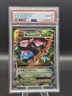 2016 Mega Venusaur EX Ultra Rare Pokemon TCG XY Evolutions Holo 2/108 PSA 10 - Image 1