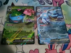 2 Pokemon TGC: Venusaur ex 001/142 & Blastoise ex 030/142 PROMOS Stellar Crown - Image 1