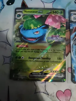 2 Pokemon TGC: Venusaur ex 001/142 & Blastoise ex 030/142 PROMOS Stellar Crown - Image 2