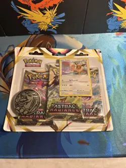 Pokemon TCG Sword and Shield Astral Radiance - Eevee - 3 Booster Blister Pack - Image 1