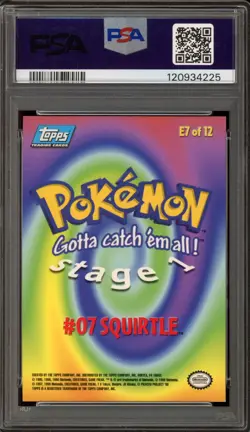 Pokemon Topps Squirtle Movie Edition Foil #E7 PSA 9 Mint - Image 2