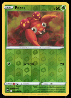 Paras 003/189 Reverse Holo 2020 Pokemon Darkness Ablaze NM - Image 1