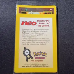 Sealed 2001 Entei Reverse Holo Pokemon Neo Discovery Black Star Movie Promo VTG - Image 1