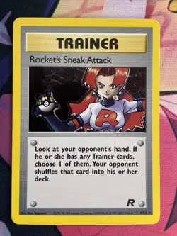 Pokemon TCG Rocket's Sneak Attack 16/82 Team Rocket Unlimited Edition Holo Rare! - Image 1