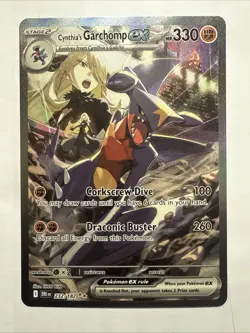 Pokemon TCG Destined Rivals Cynthia's Garchomp EX Holo Card 232/182 Sir - Image 1