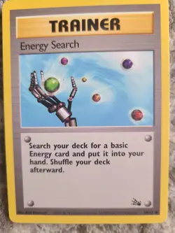 4x ENERGY SEARCH Fossil Fossil 59/62 Pokemon Card | Good Condition - Image 5