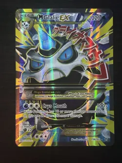 Pokemon M Glalie EX Ultra Rare Holo Card 156/162 2015 XY Breakthrough TCG NM - Image 1