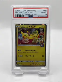 PSA 10 Pikachu Tea Party Promo 325/SM-P Japanese Pokemon GEM MINT Card Kyoto JP - Image 1
