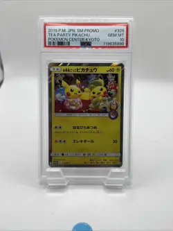 PSA 10 Pikachu Tea Party Promo 325/SM-P Japanese Pokemon GEM MINT Card Kyoto JP - Image 2