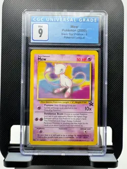 2000 Pokemon League Promo Mew CGC 9 Mint Holo Rare Black Star Pokemon Card - Image 1