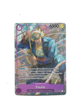 One Piece Card Game Paulie OP03-066 SR Alternate Art Parallel Card NM - Image 1
