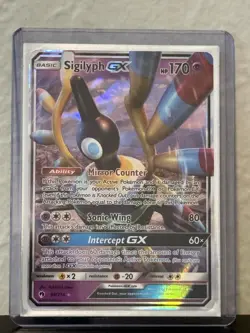 Pokemon TCG Sigilyph GX Ultra Rare Card Sun & Moon Lost Thunder 98/214 - Image 1