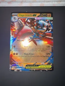 Mega Evolution Mega Lucario Ex Double Rare #077 Pokemon Card NM - Image 1