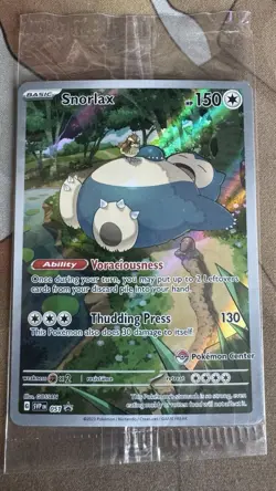 Pokemon Card Sealed Snorlax ETB 151 Pokemon Center Stamped Promo #051 Sv051 - Image 1