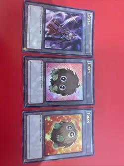Lot Of 3 1996 Yu Hi Oh Token Cards Limited Edition LP - Image 1