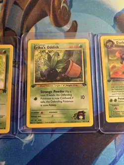 Gloom + Oddish 1st Edition Pokemon Card Lot Vintage WOTC NM - Image 3