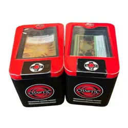 Trading Card Lot Of Chaotic Game Cards with card tins Heavy Play - Image 1