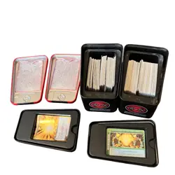 Trading Card Lot Of Chaotic Game Cards with card tins Heavy Play - Image 2