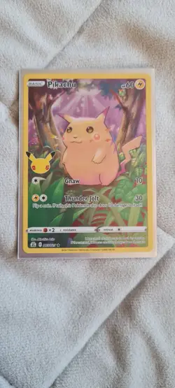 Pokemon TCG Celebrations Pikachu Holo Card 005/025 25th Anniversary - Image 1