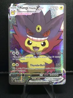 Pikachu Mega Gengar Cosplay Pokemon Cute Doujin ACG HOLO Card - Near Mint C. - Image 1