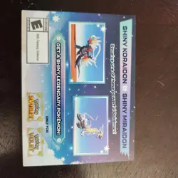 Pokemon Shiny Koraidon Or Shiny miradon GameStop Promo Card - Image 1
