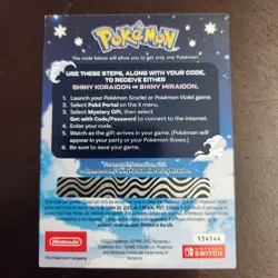 Pokemon Shiny Koraidon Or Shiny miradon GameStop Promo Card - Image 2