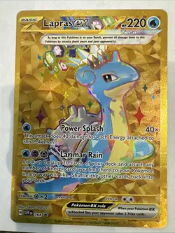 Pokemon Card - Lapras EX 164 Scarlet & Violet Black Star Promo Full Art NM - Image 1