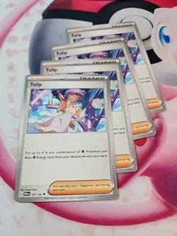 Pokemon Cards 2023 Paradox Rift Playset Tulip 181/182 x4 4x - Image 1