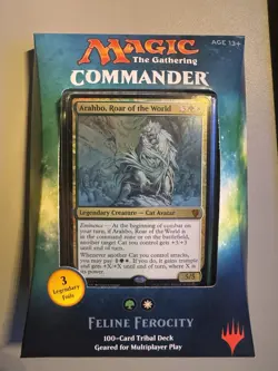 MTG 2017 Feline Ferocity Commander Deck Factory Sealed Magic Gathering English - Image 1