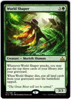 WORLD SHAPER 151 MAGIC: THE GATHERING RIVALS OF IXALAN (RIX) RARE - Image 1