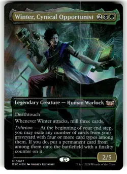 Winter, Cynical Opportunist (Borderless) Commander: Duskmourn: MTG NM Foil - Image 1