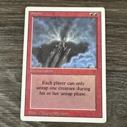 - Smoke - Magic the Gathering - Revised Edition 1994 Rare LP - Image 1