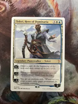 Teferi, Hero of Dominaria (White Border) Mystery Booster 2 Regular MTG NM - Image 1