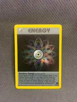 Rainbow Energy 17/82 Pokemon TCG Team Rocket Holo Rare MP/LP - Image 1