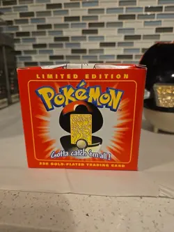 1999 Burger King Pokemon Sealed Ball/Box 23K Gold MEWTWO RED Trading Card - Image 2
