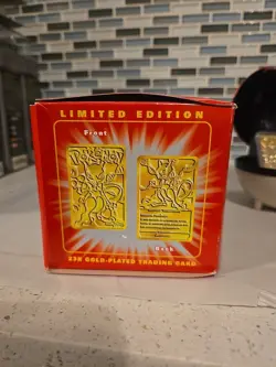 1999 Burger King Pokemon Sealed Ball/Box 23K Gold MEWTWO RED Trading Card - Image 4