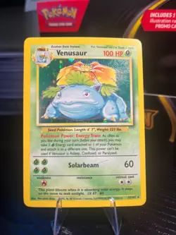 Venusaur 15/102 Pokemon Base Set HOLO TCG WOTC (HP) - Image 1