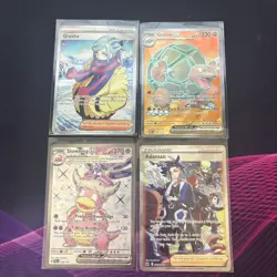 Pokemon Lot of 4 Holo Slowking ex 238 Paldea Evolved Full Art Golem EX Adaman - Image 1