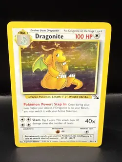 Pokemon TCG Dragonite 4/62 Fossil Holo Rare 1999 - Image 2