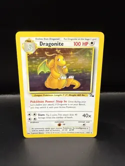 Pokemon TCG Dragonite 4/62 Fossil Holo Rare 1999 - Image 3