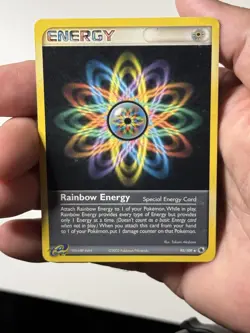 Rainbow Energy 95/109 Non Holo Rare Pokemon Card TCG - Image 1
