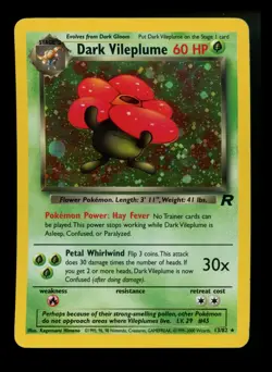 #3 Dark Vileplume 13/82 Team Rocket 2000 Holo Rare WOTC Pokemon Card TCG - Image 1
