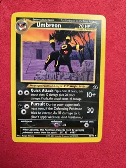 Umbreon Neo Discovery 32/75 Regular Unlimited Rare Card NM Mint Condition - Image 1