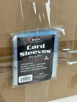 New BCW 2 Mil Card Sleeves, 2 5/8" x 3 5/8", Acid Free, 100 Packs of 100 Sleeves - Image 2