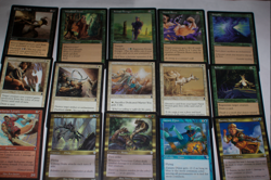 MTG 15x invasion odyssey mixed green white red gold border magic card lot MP - Image 1