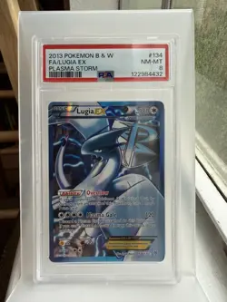 Pokemon 2013 PSA 8 NM-MINT Lugia EX Full Art Plasma Storm 134 Card - Image 1