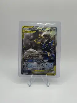 Pokemon Lucario & Melmetal GX Tag Team Black Star Promo Card #SM192 **LP** - Image 1