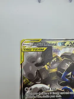 Pokemon Lucario & Melmetal GX Tag Team Black Star Promo Card #SM192 **LP** - Image 3