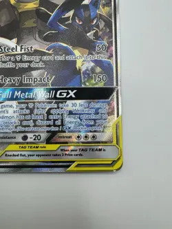 Pokemon Lucario & Melmetal GX Tag Team Black Star Promo Card #SM192 **LP** - Image 5