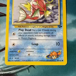1999/2000. Pokemon Card Misty's Magikarp Gym Challenge Common 88/132 Near Mint - Image 4